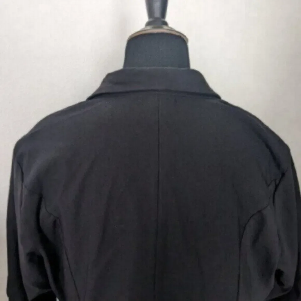 Torrid Casual Rouched Sleeve Black Jacket Size 2